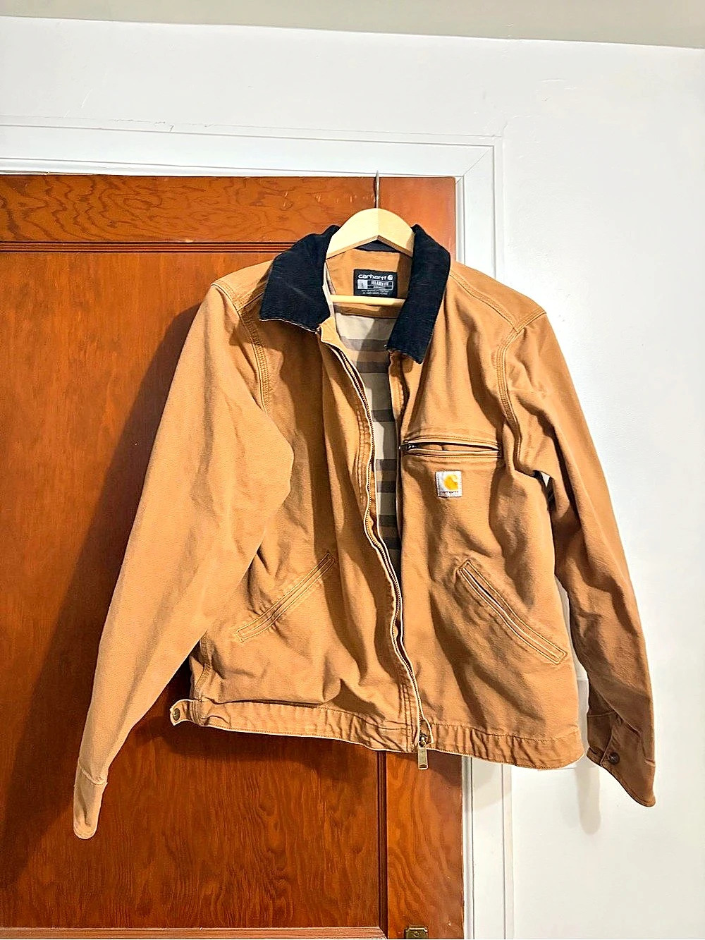 Carhartt Rugged Flex Relaxed Fit Duck Detroit Jacket Brown Large